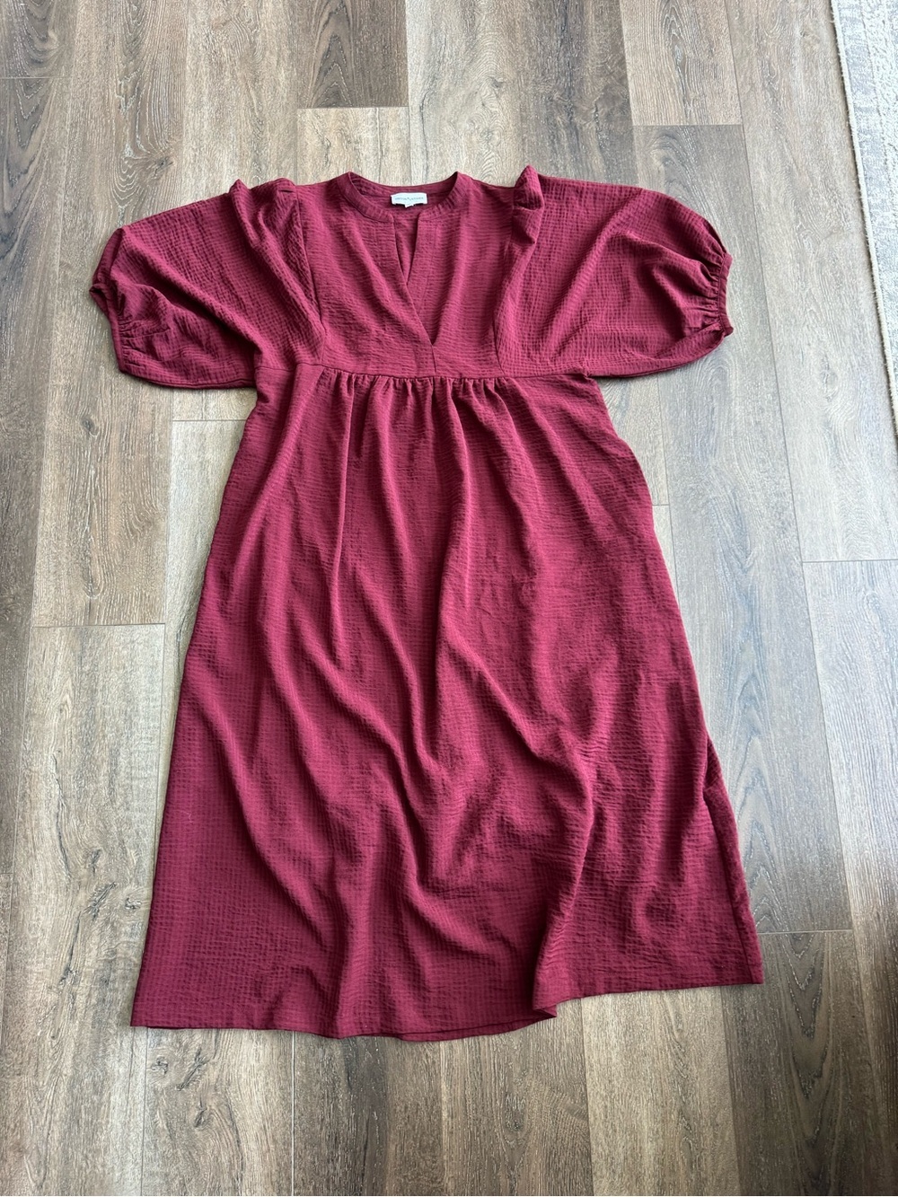 Gibson Latimer Burgundy Textured Dress Women’s Size Medium